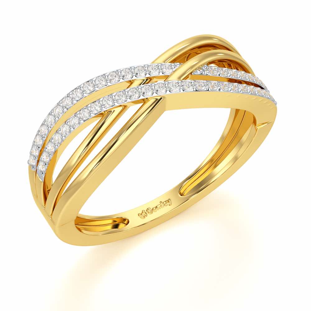 Misa Curves Silver Ring - Yellow Gold - Image 1