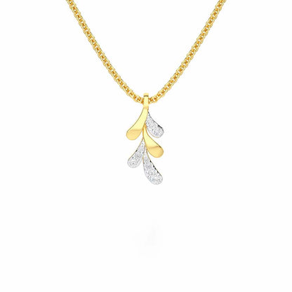 Sapling Spark Silver Pendant - Yellow Gold - Image 1