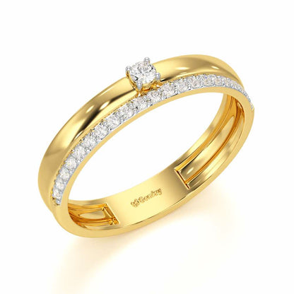 The Bliss Hint Silver Ring - Yellow Gold - Image 1