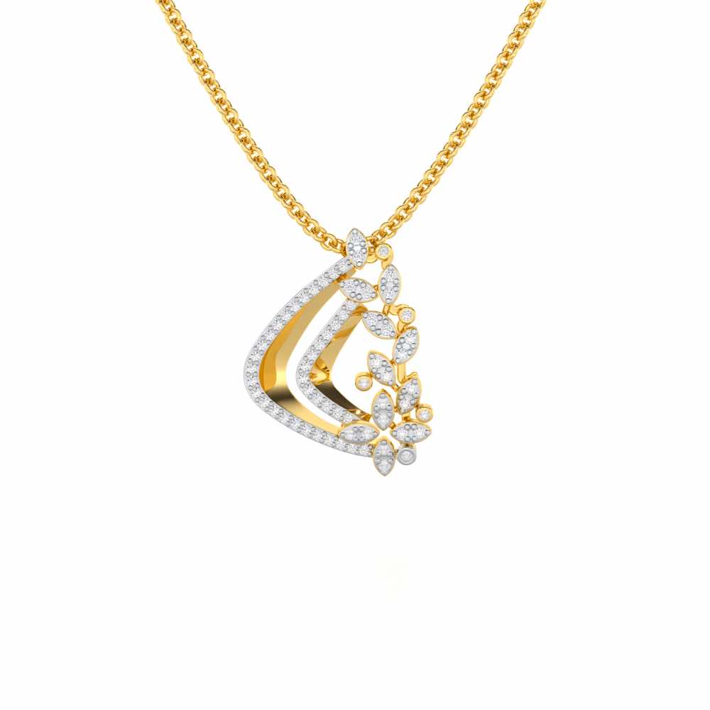Melodic Bliss Silver Pendant - Yellow Gold - Image 1