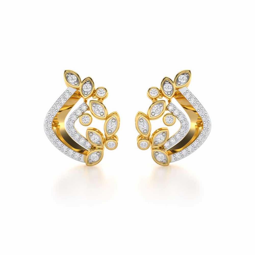 Melodic Bliss Silver Earrings - Yellow Gold - Image 1