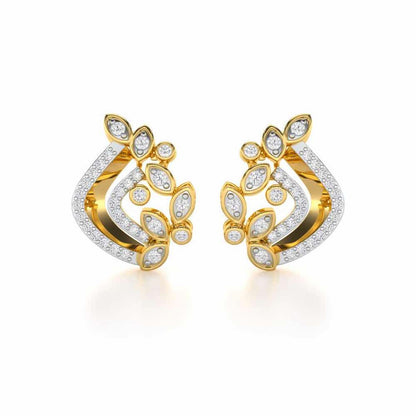 Melodic Bliss Silver Earrings - Yellow Gold - Image 1