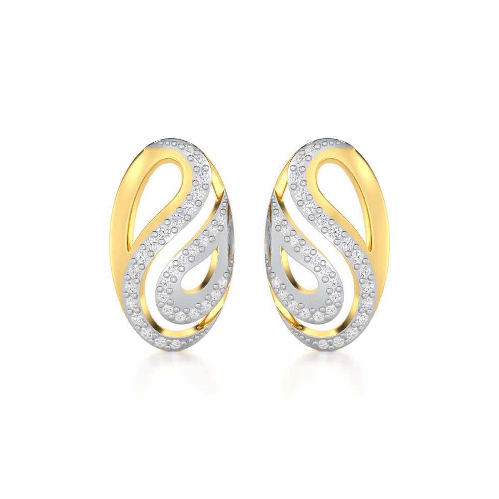 Radiant Cadence Silver Earrings - Yellow Gold - Image 1