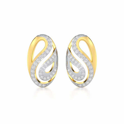 Radiant Cadence Silver Earrings - Yellow Gold - Image 1