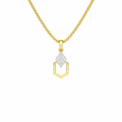 Silver Mist Silver Pendant - Yellow Gold - Image 1