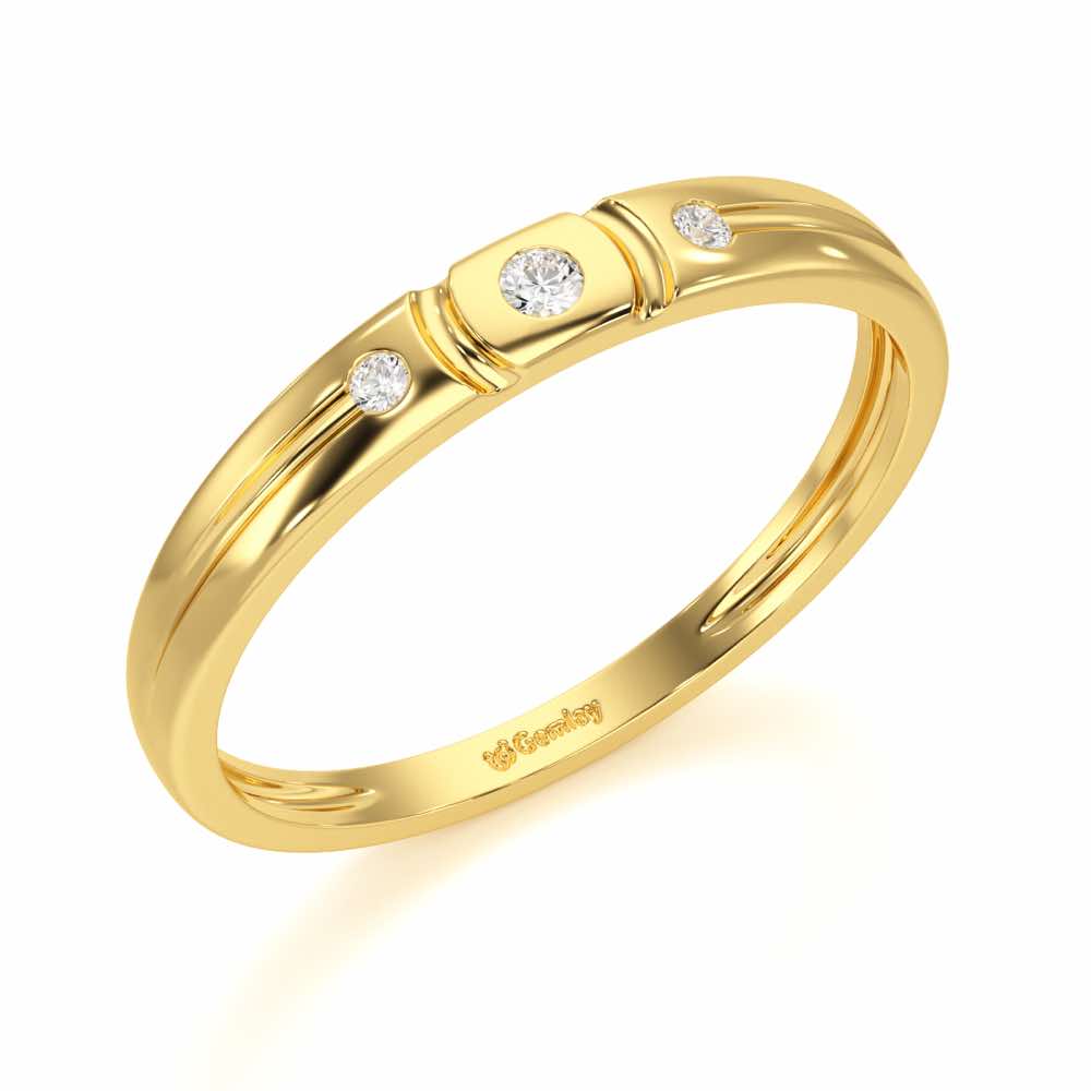 Miracle Blush Silver Ring - Yellow Gold - Image 1