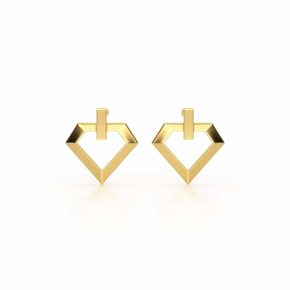 Silver Whispers Earrings - Yellow Gold - Image 1