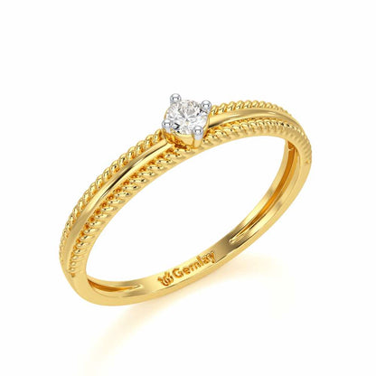 Grace Queen Silver Ring - Yellow Gold - Image 1