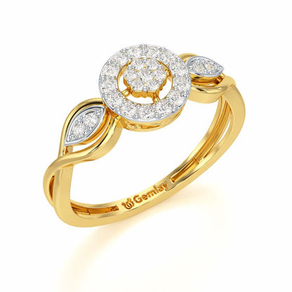 Luminis Attraction Silver Ring - Yellow Gold - Image 1