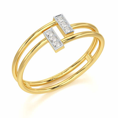 Flawless Slay Silver Ring - Yellow Gold - Image 1
