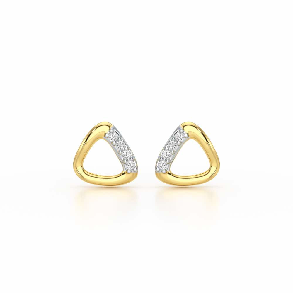 Twinkle Loops Silver Earrings - Yellow Gold - Image 1