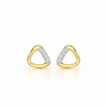 Twinkle Loops Silver Earrings - Yellow Gold - Image 1