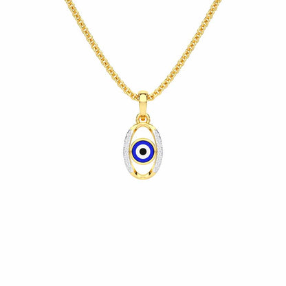 Divine Watcher Silver Pendant - Yellow Gold - Image 1