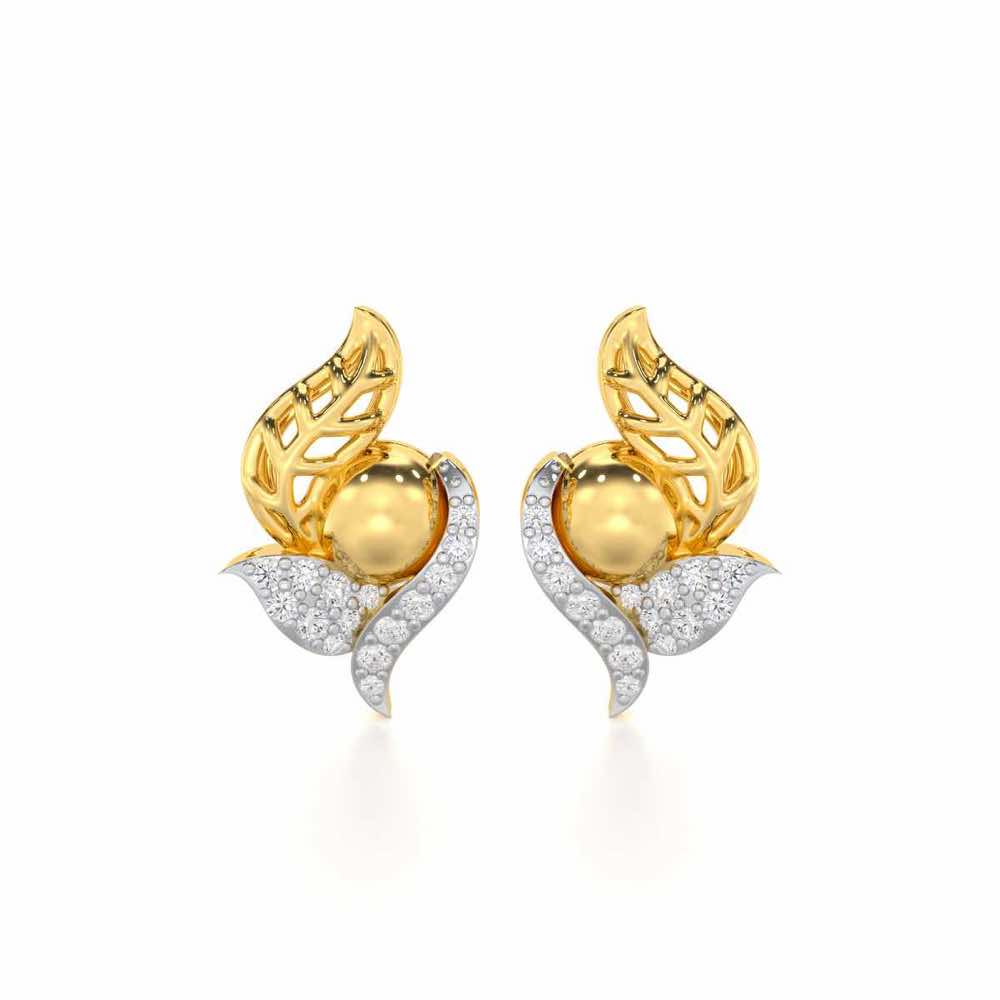 Blissful Harmonies Silver Earrings - Yellow Gold - Image 1