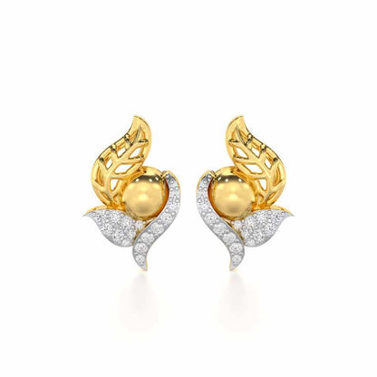 Blissful Harmonies Silver Earrings - Yellow Gold - Image 1