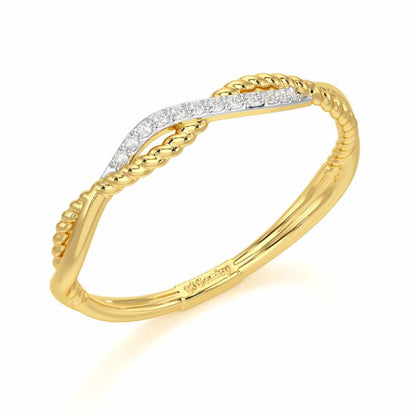 Turning Glowy Silver Ring - Yellow Gold - Image 1