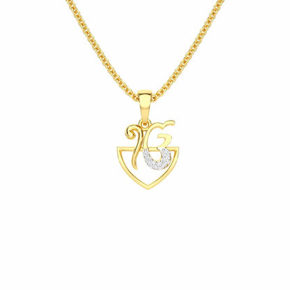 Onkar Aura Silver Pendant - Yellow Gold - Image 1