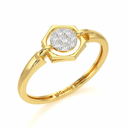 Shanya Shine Silver Ring - Yellow Gold - Image 1