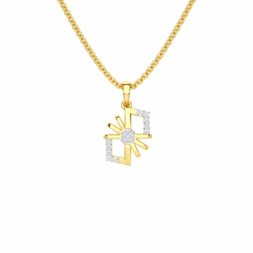 Luminous Essence Silver Pendant - Yellow Gold - Image 1