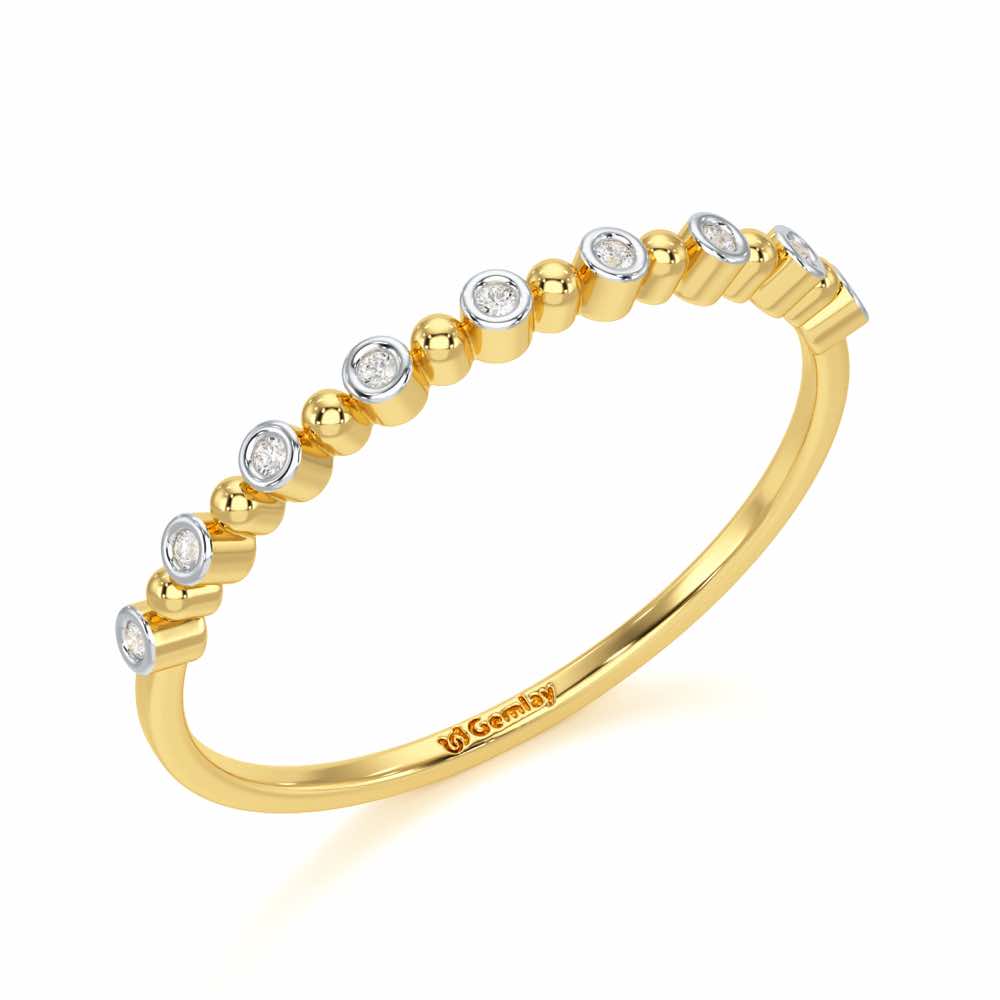 Cute Sheen Silver Ring - Yellow Gold - Image 1