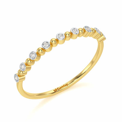 Cute Sheen Silver Ring - Yellow Gold - Image 1
