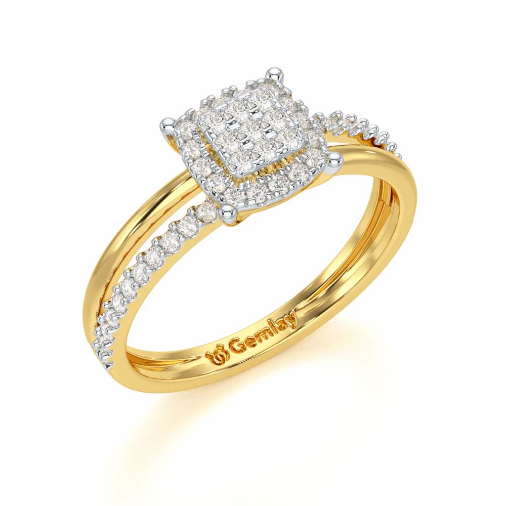 Dawn of Glow Silver Ring - Yellow Gold - Image 1