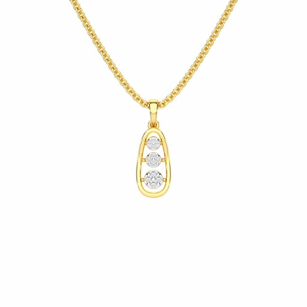 Twilight Spark Silver Pendant - Yellow Gold - Image 1