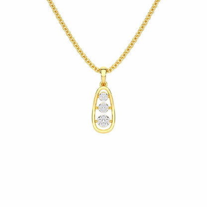 Twilight Spark Silver Pendant - Yellow Gold - Image 1