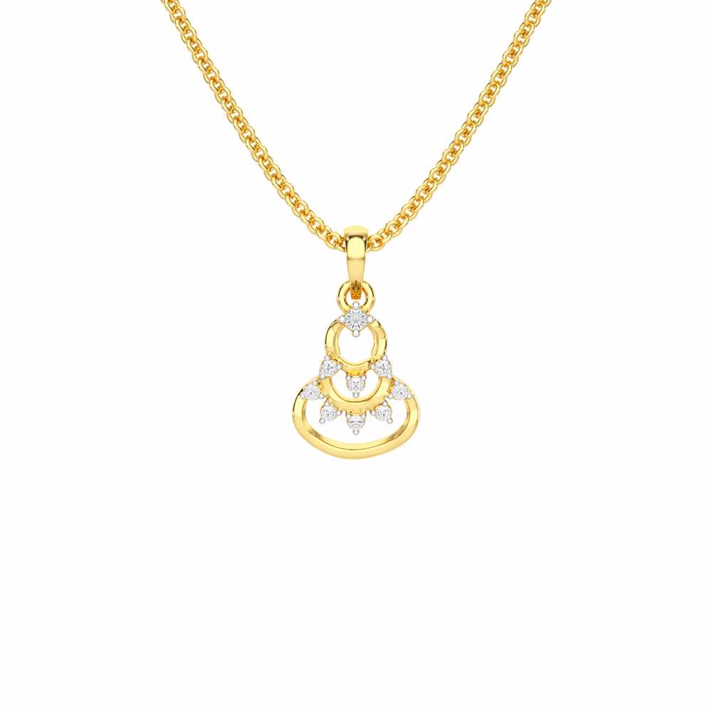 Whisper of Light Silver Pendant - Yellow Gold - Image 1