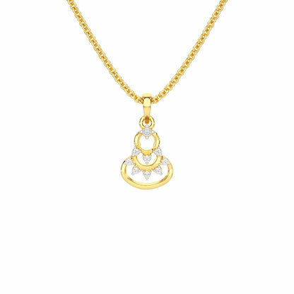 Whisper of Light Silver Pendant - Yellow Gold - Image 1
