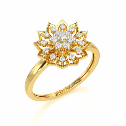 Earl Flora Silver Ring - Yellow Gold - Image 1