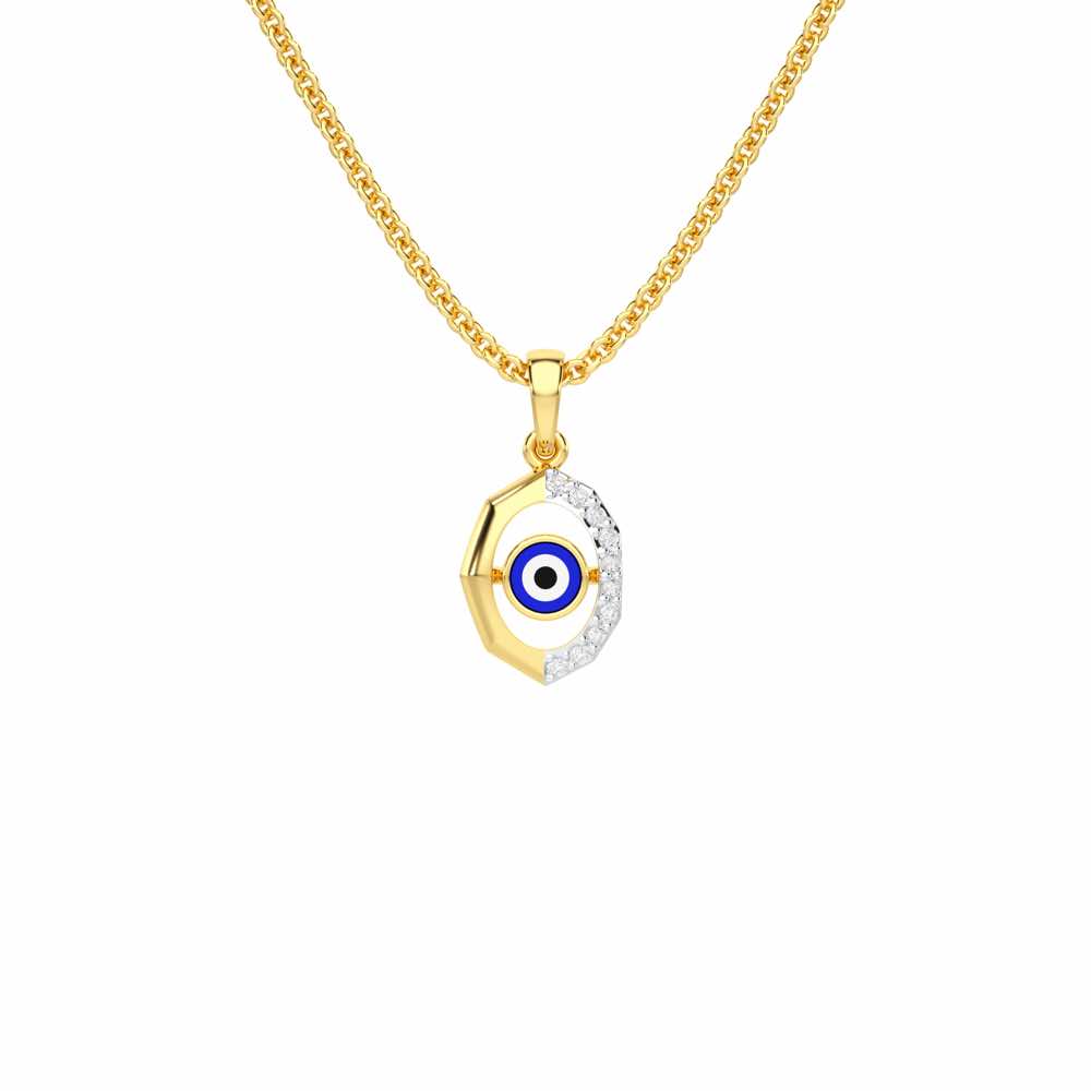 Mystic Guardian Silver Pendant - Yellow Gold - Image 1