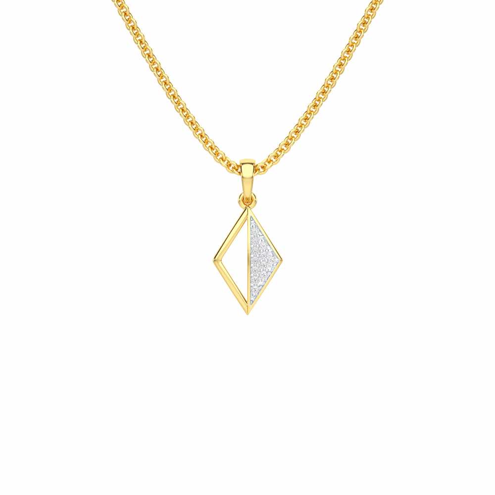Gleaming Aura Silver Pendant - Yellow Gold - Image 1