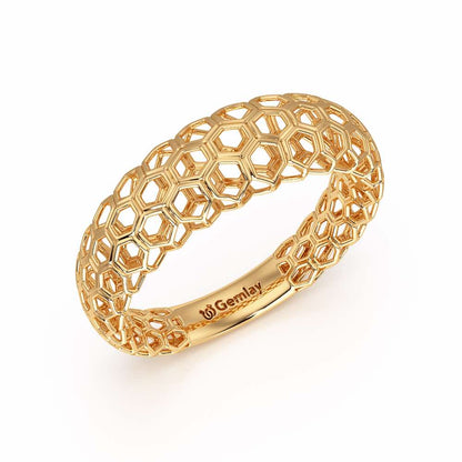Mila Silver Ring - Yellow Gold - Image 1