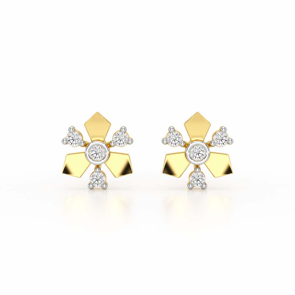 Epitome Silver Earrings - Yellow Gold - Image 1