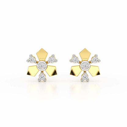 Epitome Silver Earrings - Yellow Gold - Image 1
