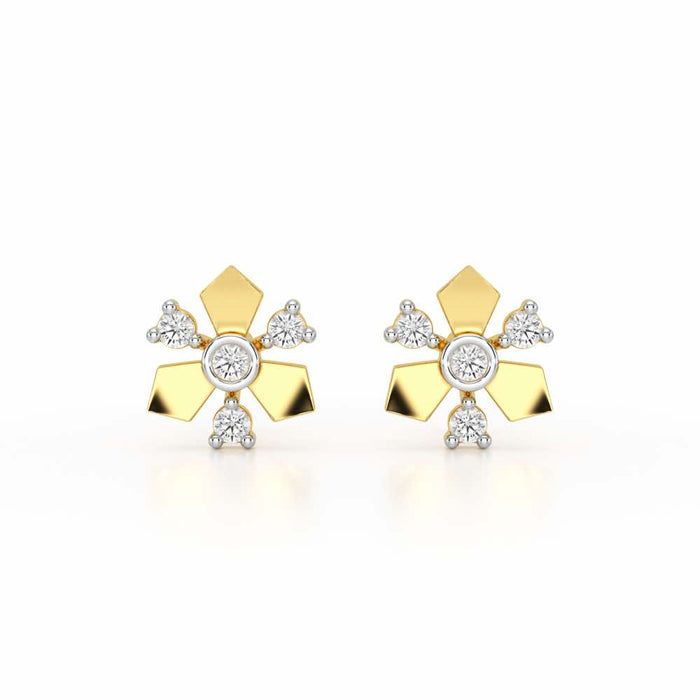 Epitome Silver Earrings - Yellow Gold - Image 1
