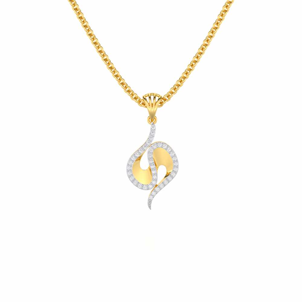 Soulful Rhythms Silver Pendant - Yellow Gold - Image 1