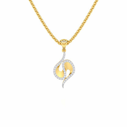 Soulful Rhythms Silver Pendant - Yellow Gold - Image 1