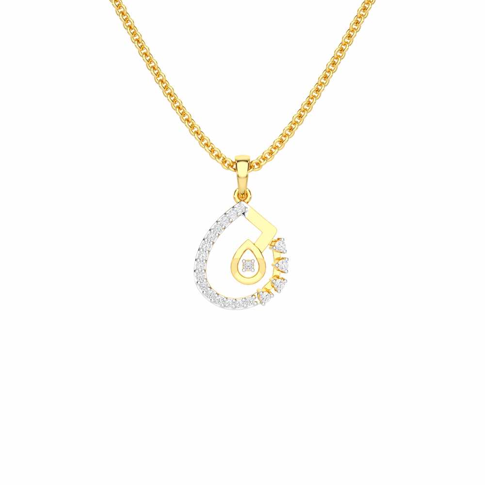 Soft Radiance Silver Pendant - Yellow Gold - Image 1