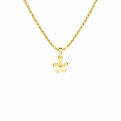Blossom Bliss Silver Pendant - Yellow Gold - Image 1