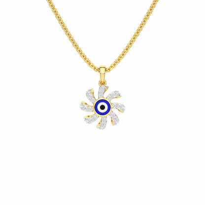 Enchanted Eye Silver Pendant - Yellow Gold - Image 1