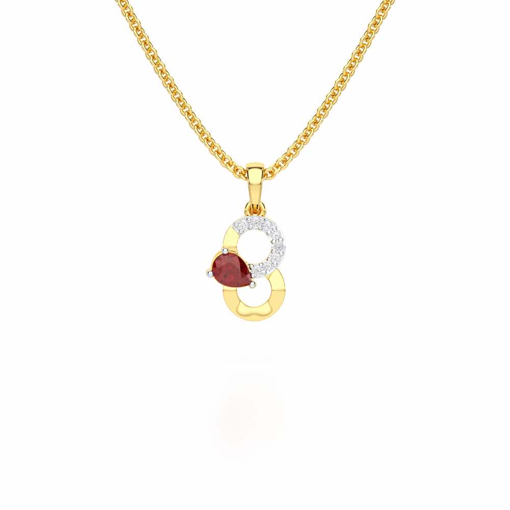 Golden Glimmer Silver Pendant - Yellow Gold - Image 1