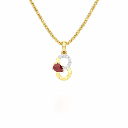 Golden Glimmer Silver Pendant - Yellow Gold - Image 1