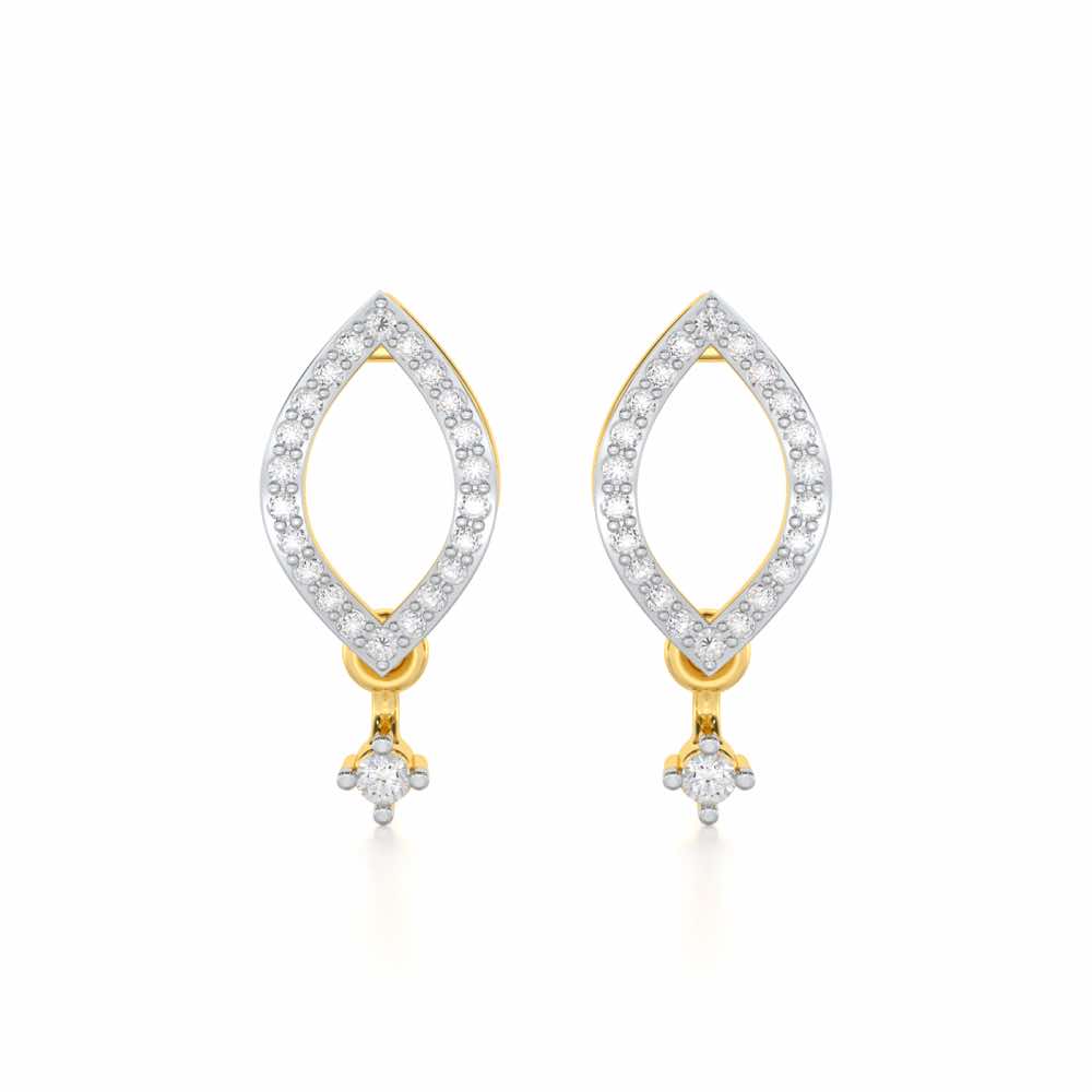 Ocean Serenity Silver Earrings - Yellow Gold - Image 1
