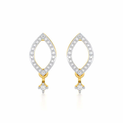 Ocean Serenity Silver Earrings - Yellow Gold - Image 1