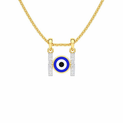 Eyes of Destiny Silver Pendant - Yellow Gold - Image 1