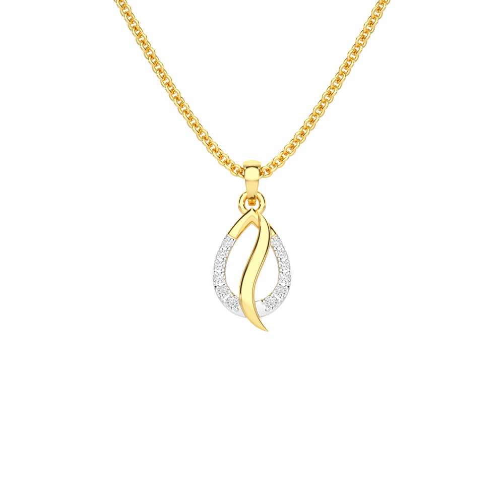 Ethereal Shine Silver Pendant - Yellow Gold - Image 1
