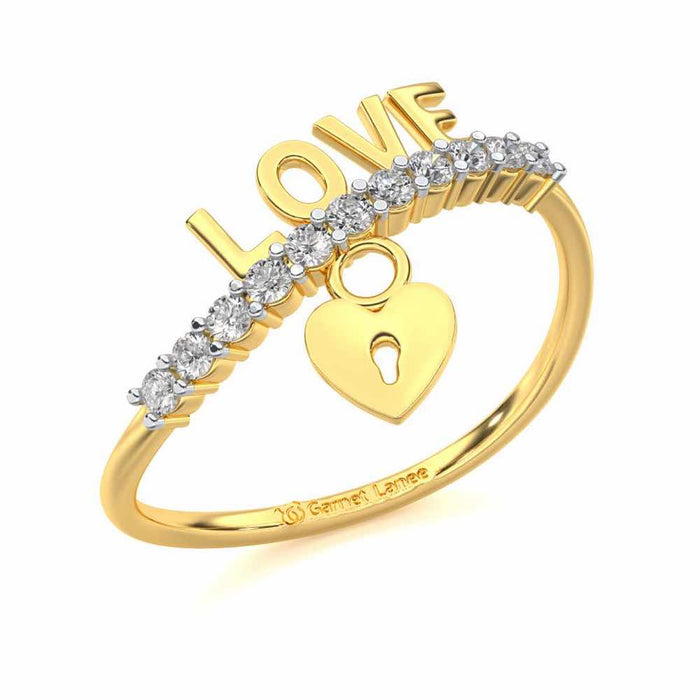 Hang Love Silver Ring - Yellow Gold - Image 1