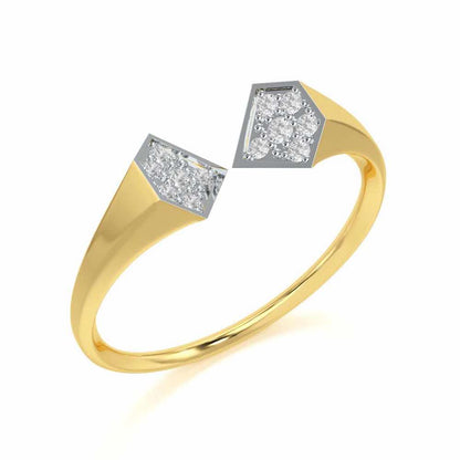 Beauty Serene Silver Ring - Yellow Gold - Image 1